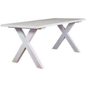 Drewniany stół do jadalni z podstawą w kształcie litery X Retro