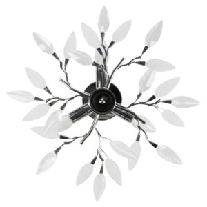 Lampa przysufitowa VIDA III Globo styl secesyjny chrom metal akryl chrom srebrny 63160-3