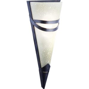 Lampa przyścienna RUSTICA II Globo styl rustykalny metal szkło rdzawy czarny 4413-1