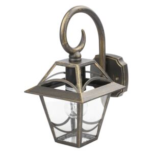 Lampa zewnętrzna ścienna Babylon Philips styl rustykalny aluminium plastik czarny złoty szczotkowany 154214210