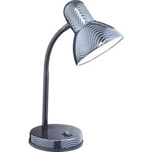Lampa biurkowa CARBON Globo styl nowoczesny plastik metal tworzywo sztuczne czarny 24893