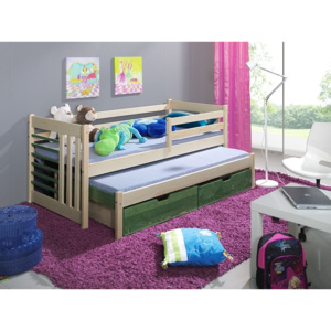 Piętrowe łóżko dziecięce Simon z drewna sosnowego