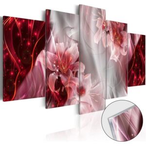 Obraz na szkle plexi: Kompozycja w czerwieni, 5 elementów, 100x50 cm