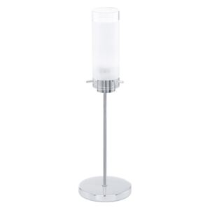 Lampka stołowa LED AGGIUS 1 Eglo styl nowoczesny stal nierdzewna szkło satynowane chrom biały przeźroczysty 91548|30 dni na zwrot|Darmowa wysyłka od 150 zł