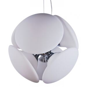 Lampa Wisząca Pills 45 Azzardo styl nowoczesny metal szkło chrom biały LP7008-6M chrome/white metal glass