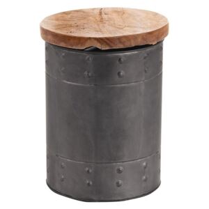 Stolik DEKORIA Drum, czarno-brązowy, 30x40 cm