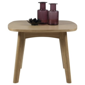Stół Marte, z drewna i forniru, dł.58 x szer.58 x wys.49 cm, ciemny dąb