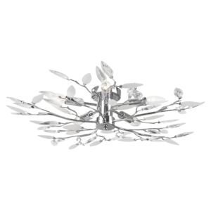 Lampa przysufitowa VIDA V Globo styl secesyjny chrom metal akryl chrom srebrny 63160-5