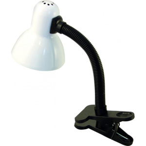 Velamp lampa stołowa z klipsem CHARLESTON E27, biała, BEZPŁATNY ODBIÓR: WROCŁAW!