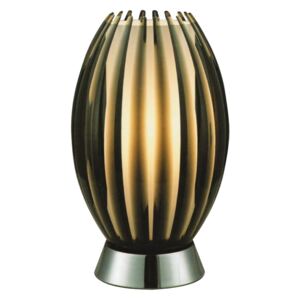Lampka Stołowa Elba Azzardo styl glamour kryształ metal akryl szkło chrom brązowy biały MA 1122M|30 dni na zwrot|Darmowa wysyłka od 150 zł