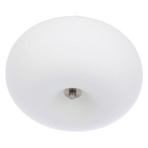 Lampa przysufitowa OPTICA 2 Eglo styl nowoczesny stal nierdzewna szkło mleczne
