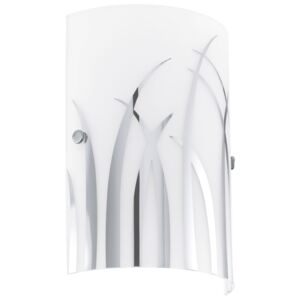 Lampa przyścienna RIVATO 1 Eglo styl nowoczesny stal nierdzewna szkło lakierowane chrom biały 92742|30 dni na zwrot|Darmowa wysyłka od 150 zł|rabaty w koszyku