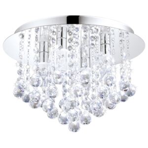 Lampa przysufitowa LED ALMONTE 4 Eglo styl glamour kryształ stal nierdzewna kryształ chrom przeźroczysty 94878