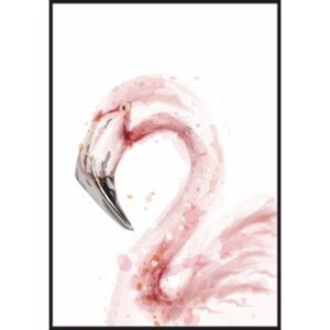 Plakat Malowany portret flaminga