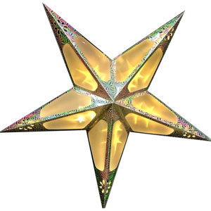 Seizis papierowa gwiazda 3D, 60 cm, 10 LED, złota, BEZPŁATNY ODBIÓR: WROCŁAW!