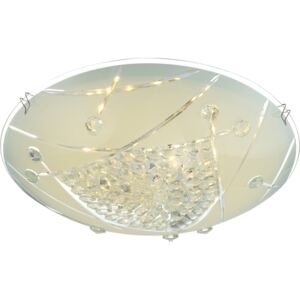 Plafon LED ELISA Globo styl glamour kryształ nikiel kryształ k5 szkło chrom|30 dni na zwrot|Darmowa wysyłka od 150 zł|rabaty w koszyku
