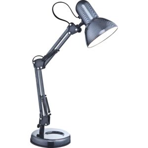 Lampa biurkowa CARBON Globo styl nowoczesny plastik metal tworzywo sztuczne czarny 24892