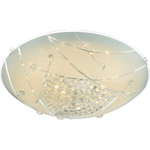 Plafon LED ELISA Globo styl glamour kryształ nikiel kryształ k5 szkło chrom|30 dni na zwrot|Darmowa wysyłka od 150 zł|rabaty w koszyku