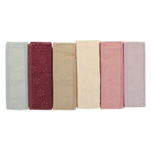 Zestaw 6 kolorowych ręczników z czystej bawełny Oxana, 30x50 cm