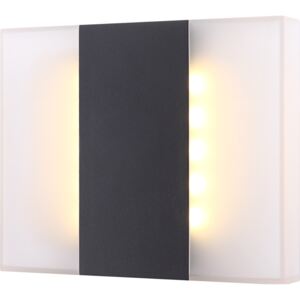 Lampa zewnętrzna ścienna LED MOONLIGHT Globo styl nowoczesny odlew aluminiowy tworzywo sztuczne biały szary 34167|30 dni na zwrot|Darmowa wysyłka od 150 zł|rabaty w koszyku