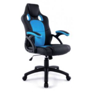 Fotel obrotowy gamingowy X6 Black/Light Blue