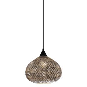 Lampa wisząca Lorean Italux styl nowoczesny szkło metal chrom czarny przeźroczysty MDM-3330/1 BK+SL|30 dni na zwrot|Darmowa wysyłka od 150 zł