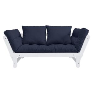 Sofa rozkładana z niebieskim pokryciem Karup Design Beat White/Navy
