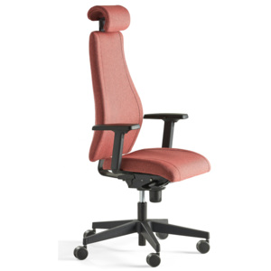 Krzesło biurowe LANCASTER, wysokie oparcie, śliwkowy