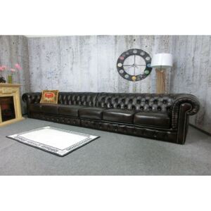 (2816) LEICESTER Chesterfield XXL skórzana sofa brązowa