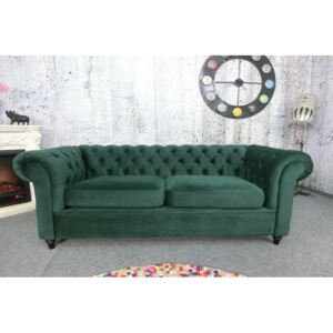 (2775) VIVONITA Chesterfield zielona sofa 195 cm