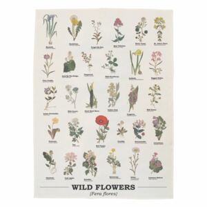 Ścierka bawełniana Gift Republic Wild Flowers, 50 x 70 cm