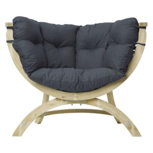Fotel drewniany, szaro-czarny Siena Uno weatherproof