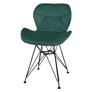 Musa krzesło tapicerowane zielone - welur