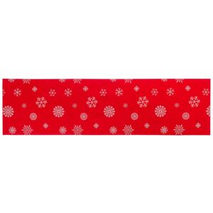Bieżnik świąteczny - czerwony/biały - Rozmiar 33x130cm