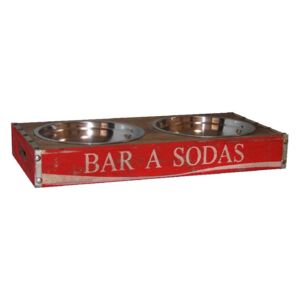 Czerwona miska dla psa Antic Line Bar Sodas