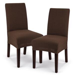 4Home Multielastyczny pokrowiec na krzesło Comfort, brązowy, 40 - 50 cm, zestaw 2 szt