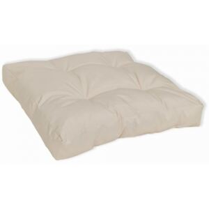 Wyściełana poduszka na siedzenie 50 x 50 x 10 cm biały piasek