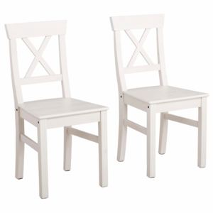 Białe, drewniane krzesła - 4 sztuki