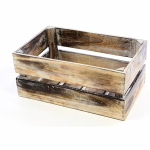 Drewniane pudełko VINTAGE DIVERO - kolor brązowy - 44 x 28 x 19 cm