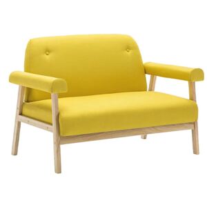 Sofa 2-osobowa materiałowa Eureka 2Y - żółta