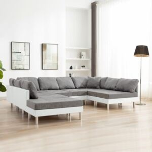 Sofa modułowa vidaXL, sztuczna skóra, biała