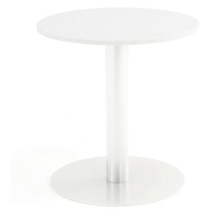 Stół okrągły, Ø700x720 mm, biały, biały