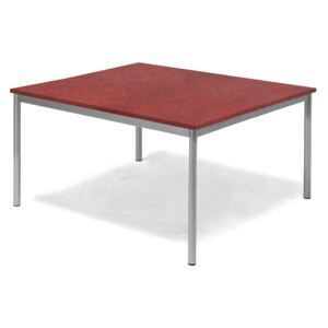 Desk SONITUS, 1200x1200x600 mm, linoleum, czerwony