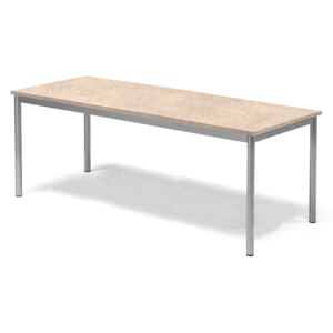 Stół SONITUS, 1600x700x600 mm, linoleum, beżowy