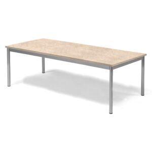 Stół SONITUS, 1600x800x500 mm, linoleum, beżowy
