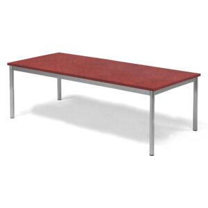 Stół SONITUS, 1600x800x500 mm, linoleum, czerwony