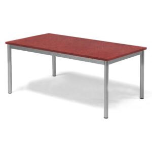 Stół SONITUS, 1200x700x500 mm, linoleum, czerwony