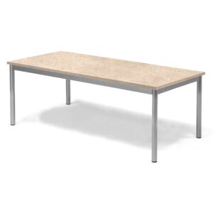 Stół SONITUS, 1400x700x500 mm, linoleum, beżowy