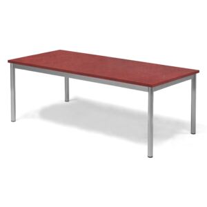Stół SONITUS, 1400x700x500 mm, linoleum, czerwony