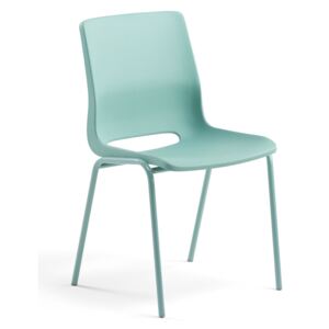Krzesło szkolne ANA, wys. 450 mm, zielone siedzisko, zielona rama